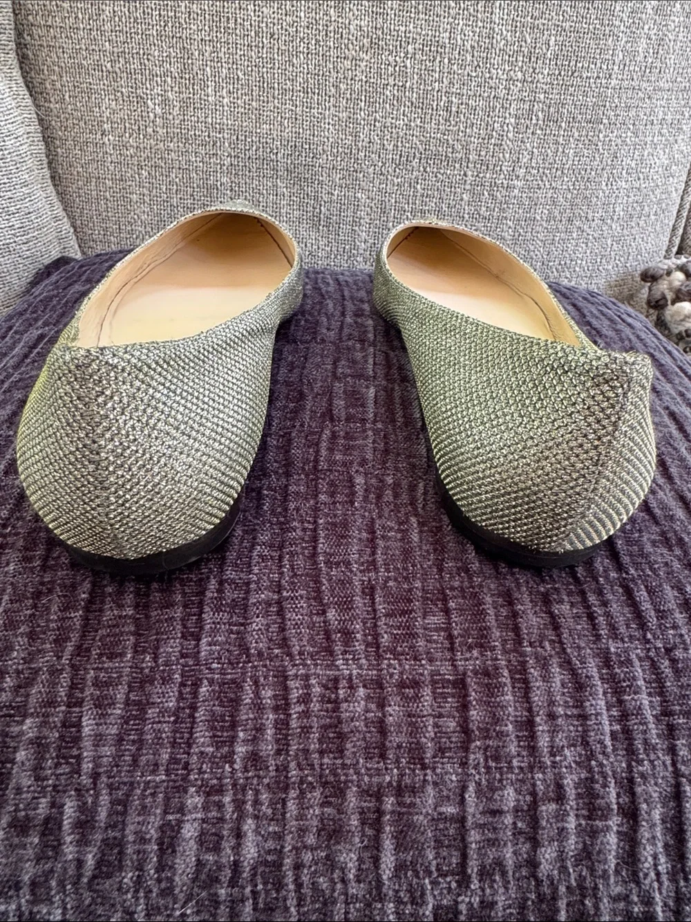 Jimmy Choo Alena Bronze Flats size 38.5